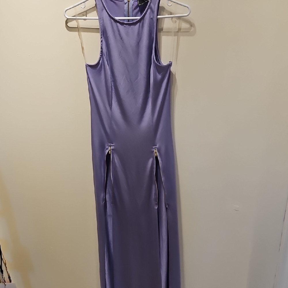 Elegant Purple Sleeveless Dress